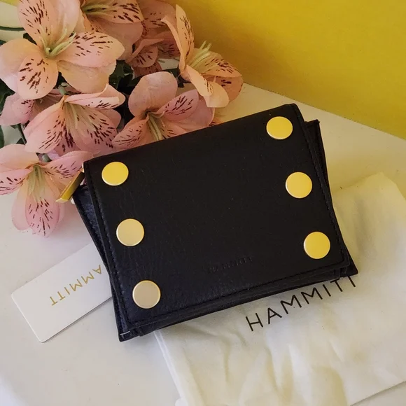 Hammitt | Bags | Hammitt Black Wallet With Gold Studs | Poshmark display picture 1